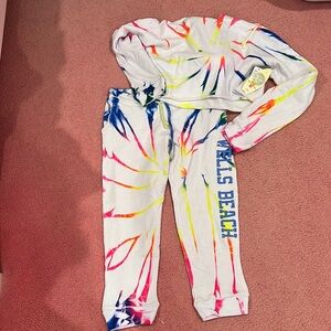 Pop Surf White Tie Dye Sweatsuit